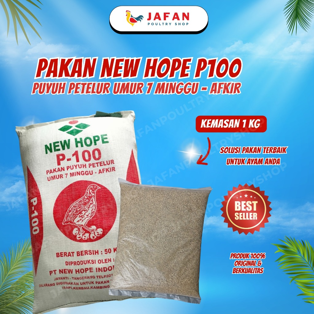 Pakan Puyuh Petelur P100 New Hop 1 KG