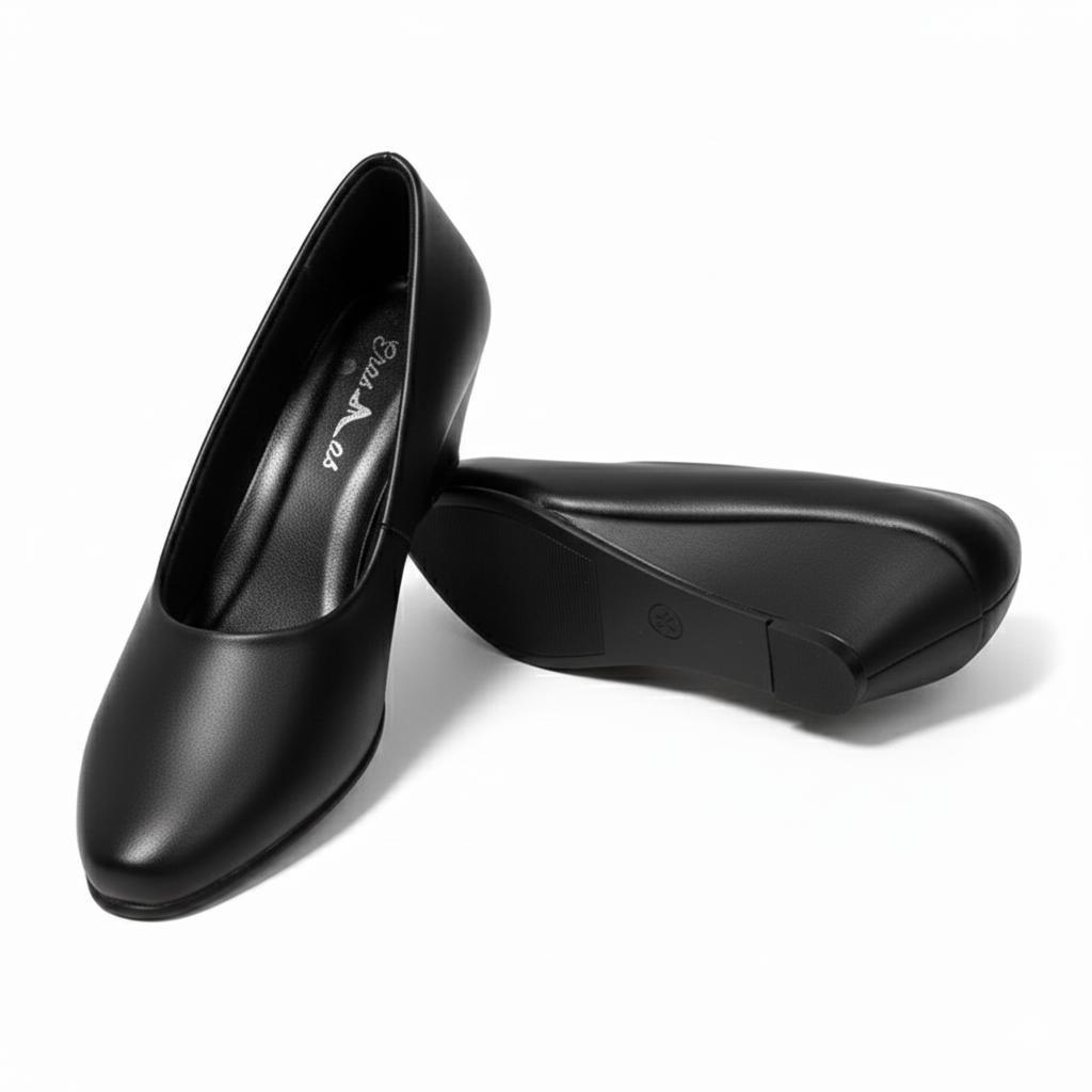 ERASMAS SEPATU WEDGES KERJA WANITA/SEPATU FORMAL WANITA SEPATU PERSIT SEPATU KANTOR WANITA