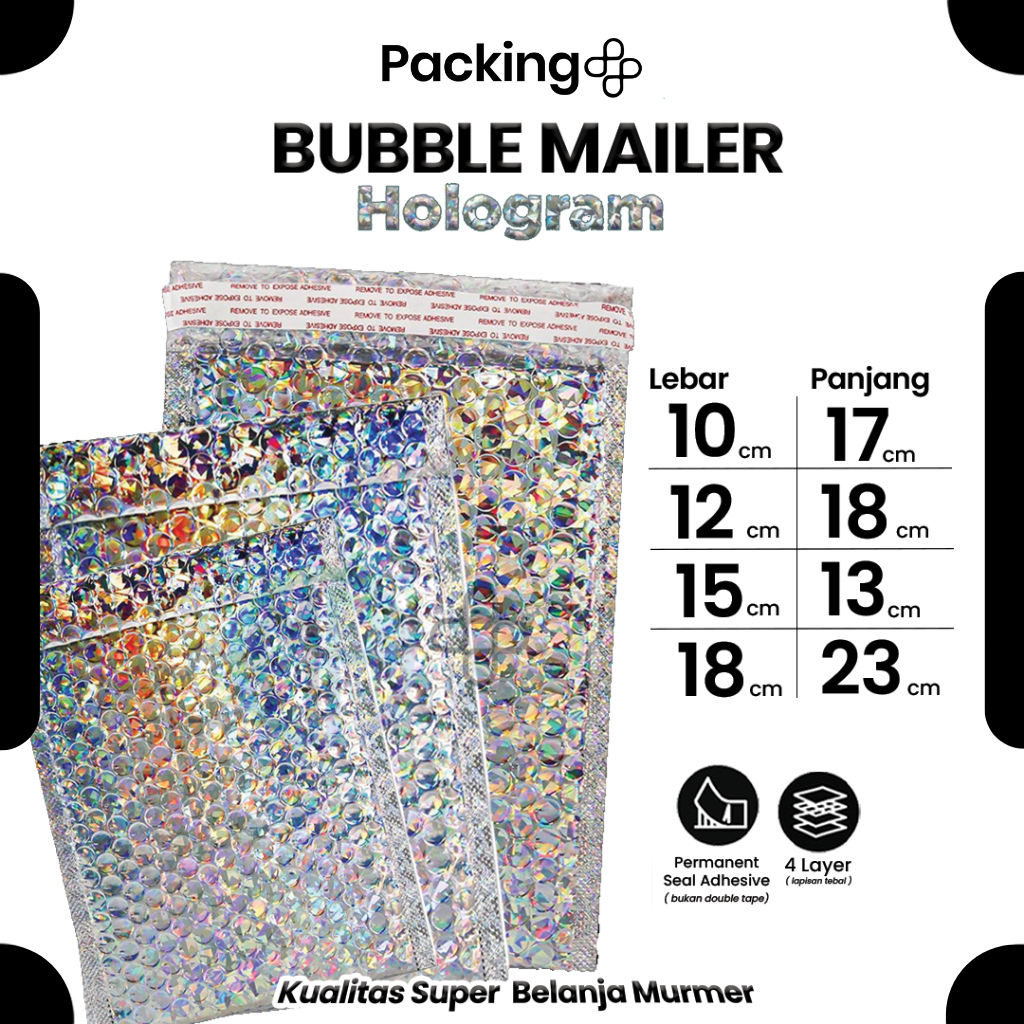 Amplop Bubble Mailer Rusfet Motif Hologram Amplop Bubble Packing Murah Varian Hologram Harga Satuan