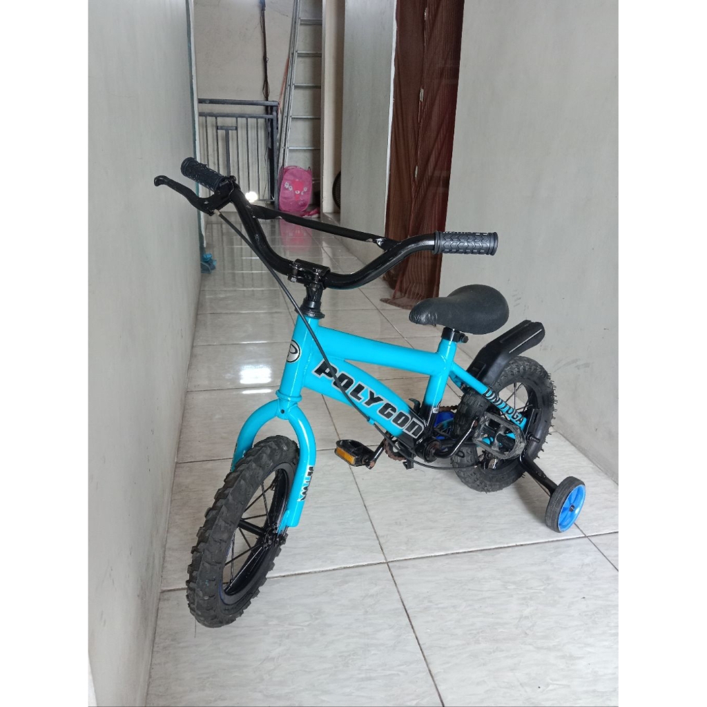 SEPEDA BEKAS UK 12" POLYGON COWOK TERMURAH / SEPEDA ANAK SECOND UKURAN 12 INCH REPAINT (CAT ULANG) D