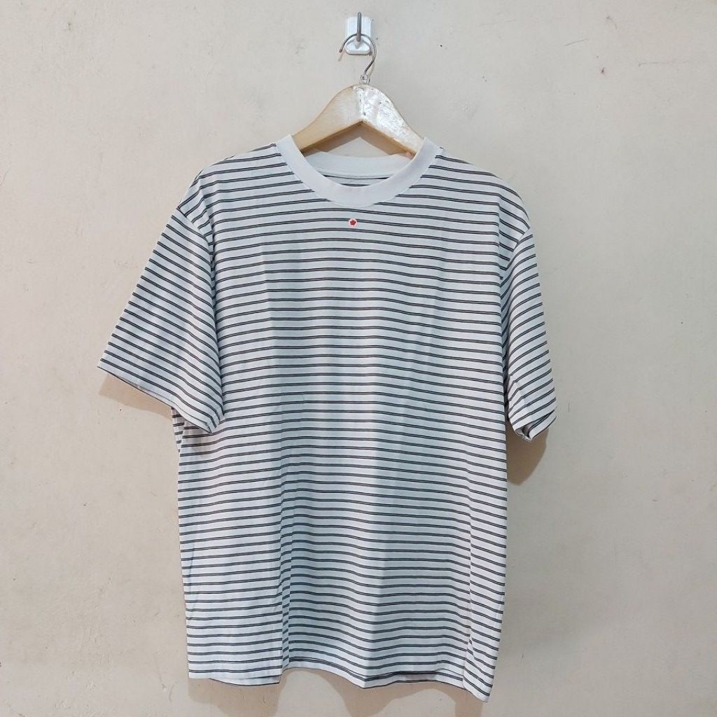 SALE Tshirt katun garis untuk pria MUJI (defect)*XL