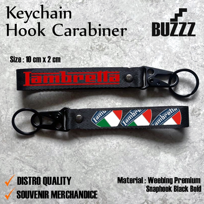 GANTUNGAN KUNCI LAMBRETTA  - KEYCHAIN LAMBRETTA - CARABINER LAMBRETTA - GANTUNGAN KUNCI LAMBRETTA PR