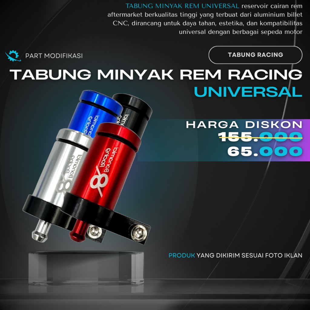 TABUNG MINYAK REM CNC FITMEN TABUNG SLIM CNC TABUNG KECIL CNC TABUNG MINYAK REM RADIAL UNIVERSAL