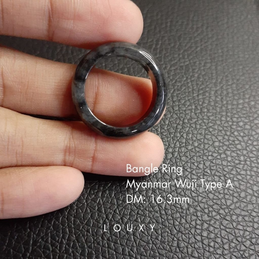 Bangle Ring Giok Burma Alami Cincin Giok Myanmar Wuji Type A