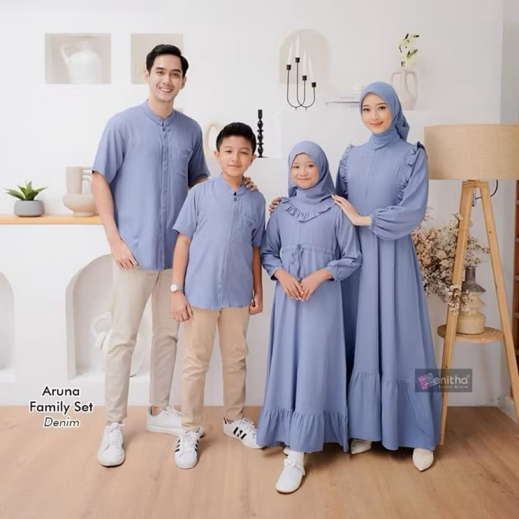 Aruna family set Baju couple keluarga lebaran