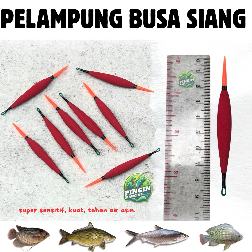 Pelampung Pancing Busa Jarum Siang Super Sensitif Ikan Mas Nila Gurami Bandeng Patin Bawal Lele Warn