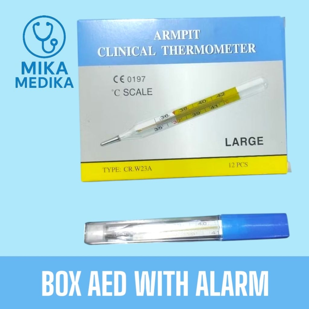 Termometer Rectal Air Raksa / Termometer Cek Suhu / Termometer Armpit Cek Suhu Tubuh