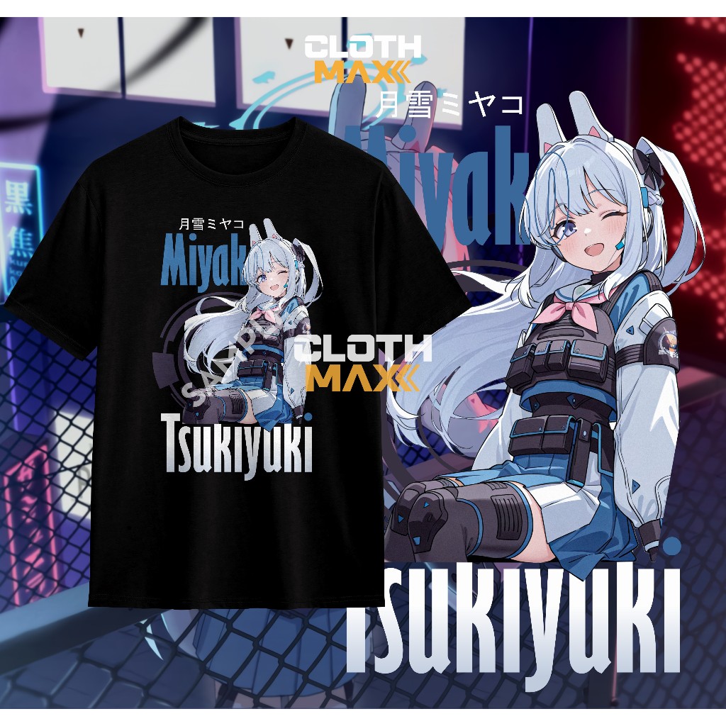 Kaos Dewasa Tshirt Tsukiyuki Miyako Blue Archive Baju Murah Lembut Premium Combed Tachibana Hikari