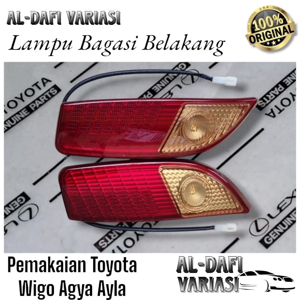 Lampu Bagasi Belakang Agya 2012-2016 Original Toyota Agya // Reflektor Belakang Pintu Bagasi Agya Wi