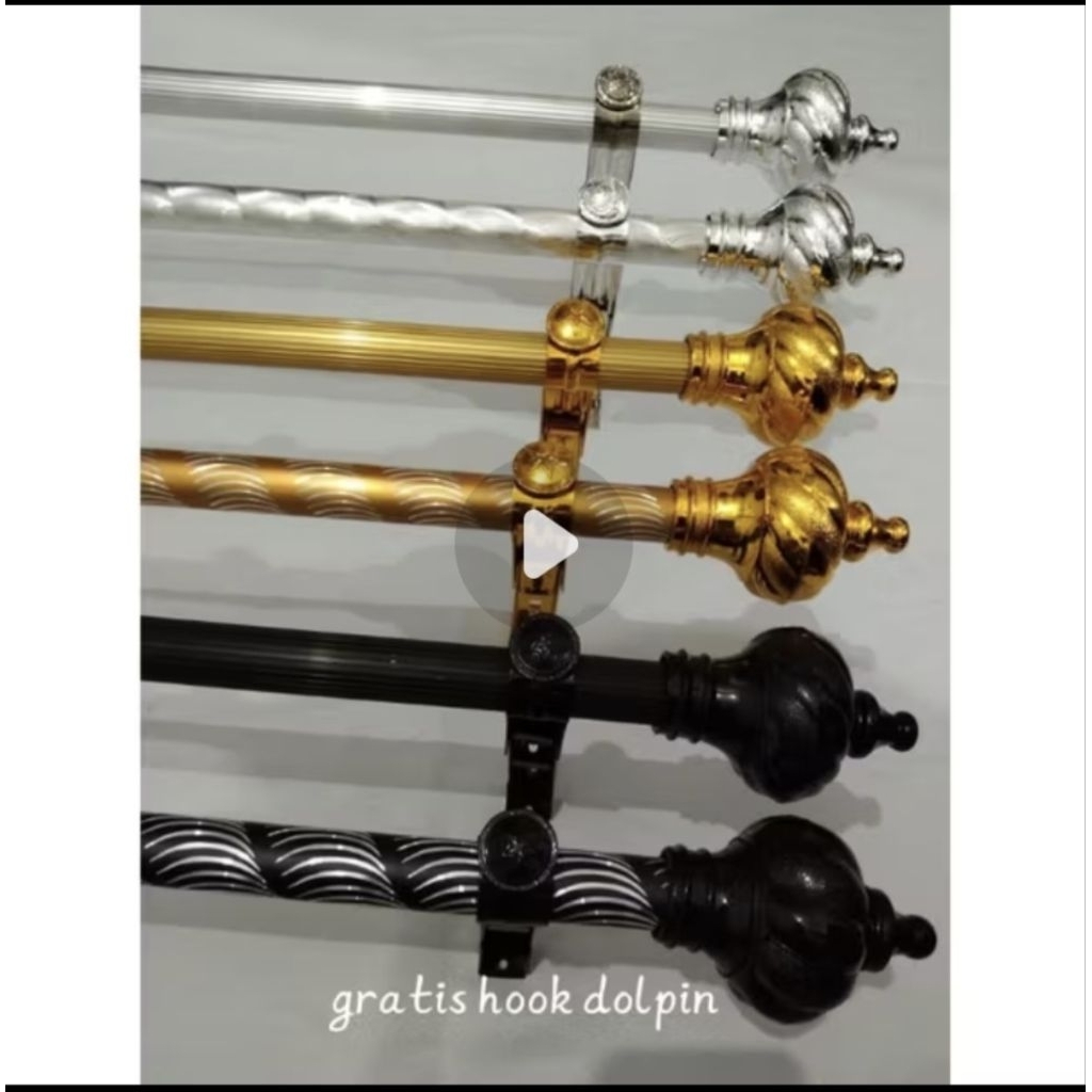 PROMO  Besi gorden / Tiang gorden / Rell gorden / Penyangga gorden / Gagang gorde