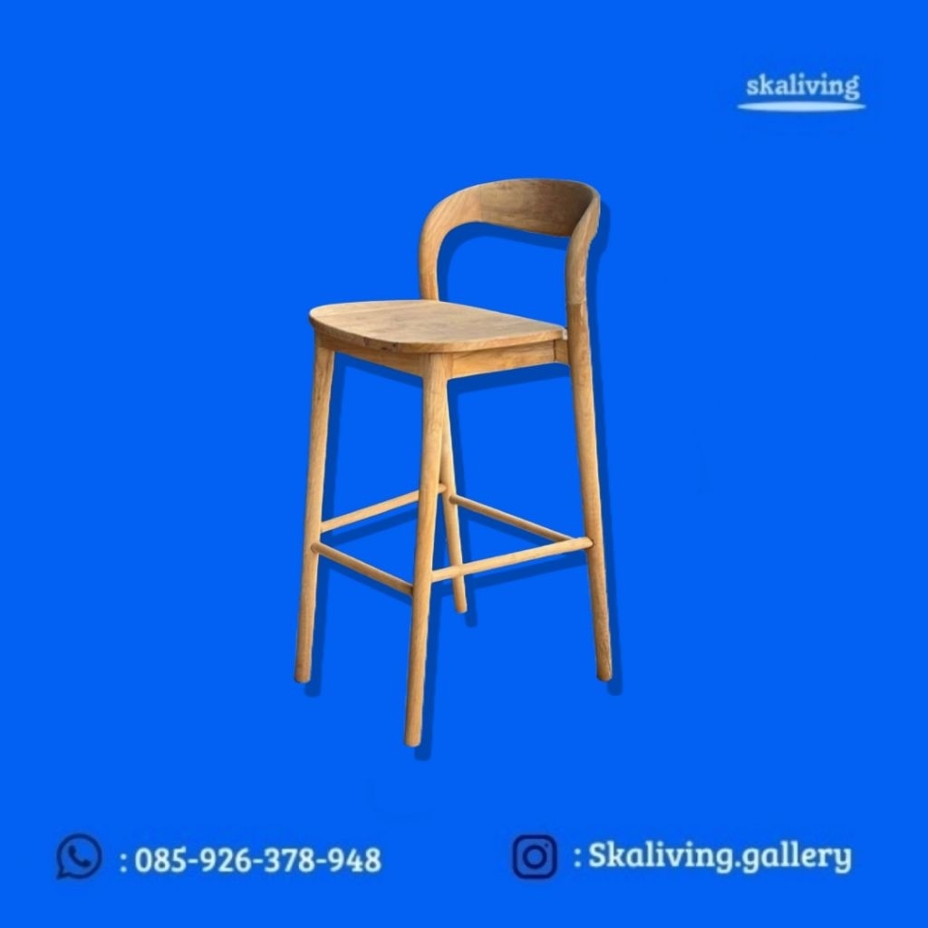 Kursi bar sendok kayu jati minimalis kursi bar angsa minimalis kayu jati kursi cafe sendok kayu jati