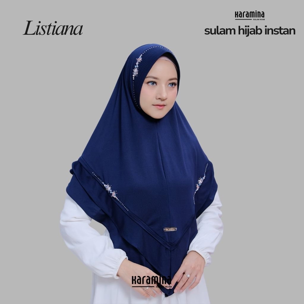Jilbab Listiana Sulam Instan by Karamina Sulam Hijab