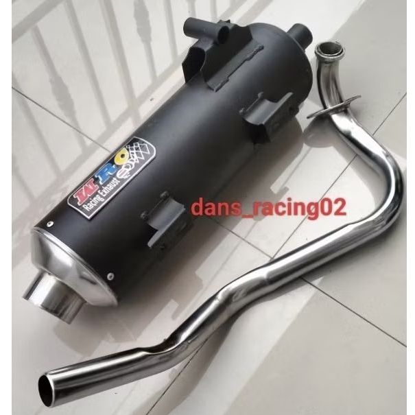 Knalpot standar racing WRC ngebas adem ujung croom beat/ beat street/ Mio sporty/ Mio j/ Mio m3/ sco