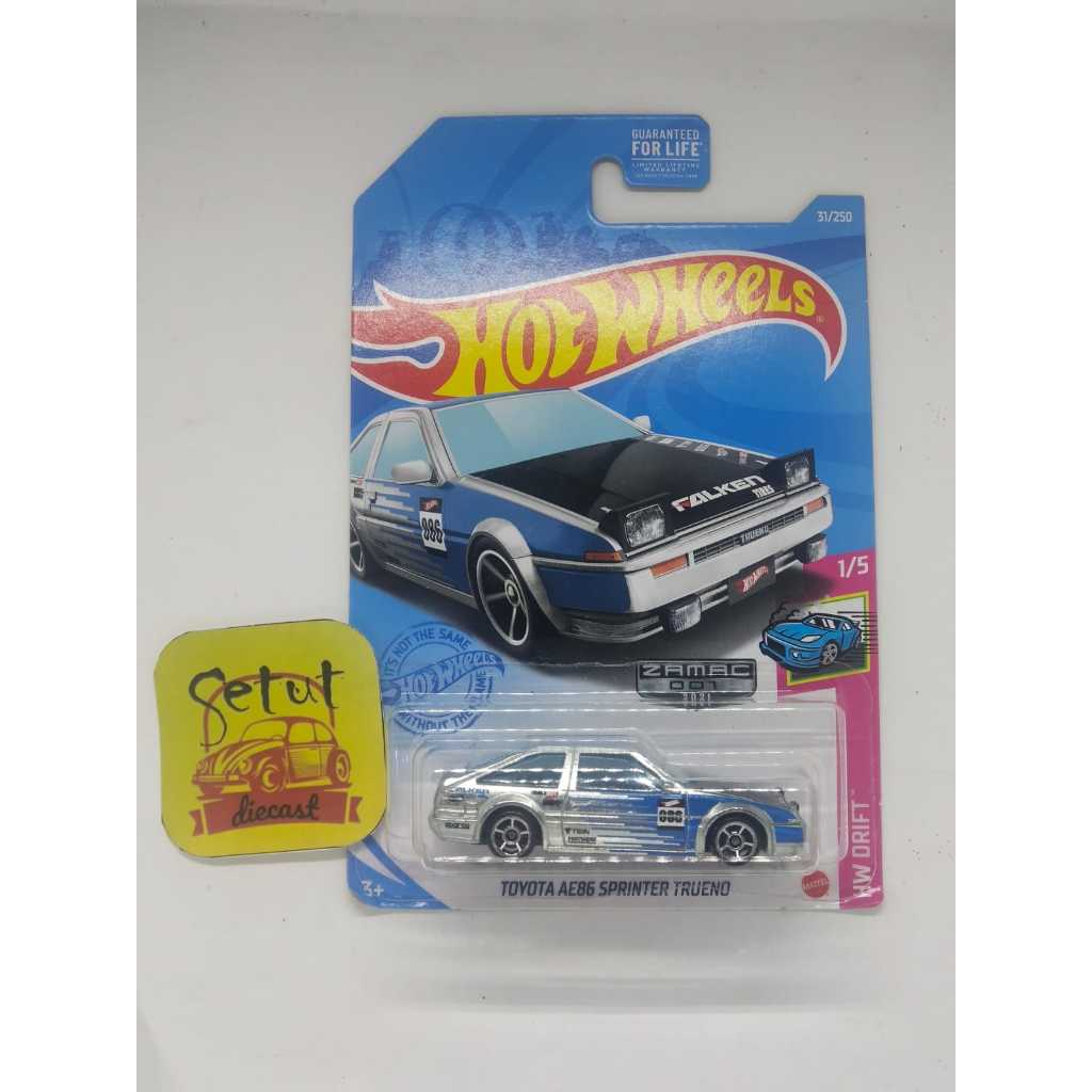 HOT WHEELS HOTWHEELS EXCLUSIVE TOYOTA AE-86 TRUENO FALKEN ZAMAC NON FACTORY SEALED FS BLISTER CRACK
