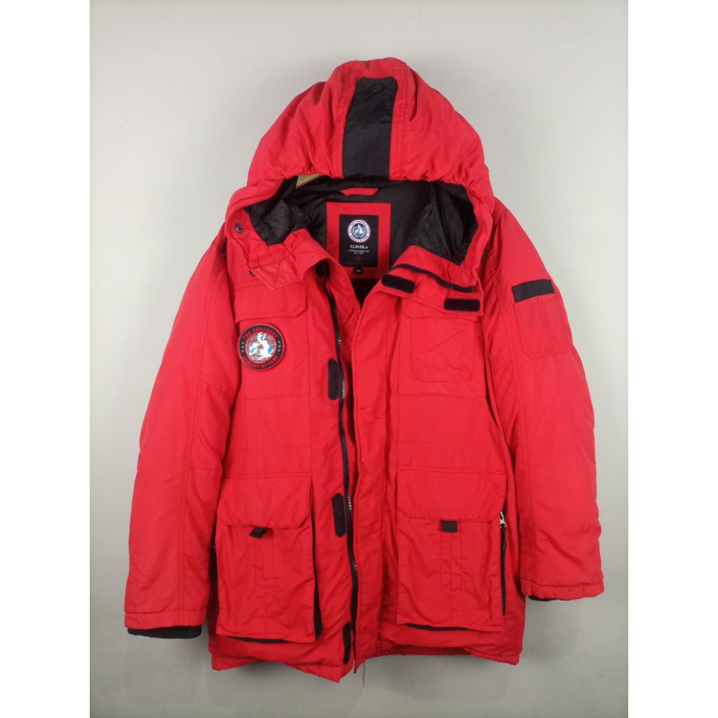 Jaket CLRIDE.n Original Bulu Angsa Gembul Tebal_Jaket Winter Bulang Clride.n_Merah_Size Masuk L