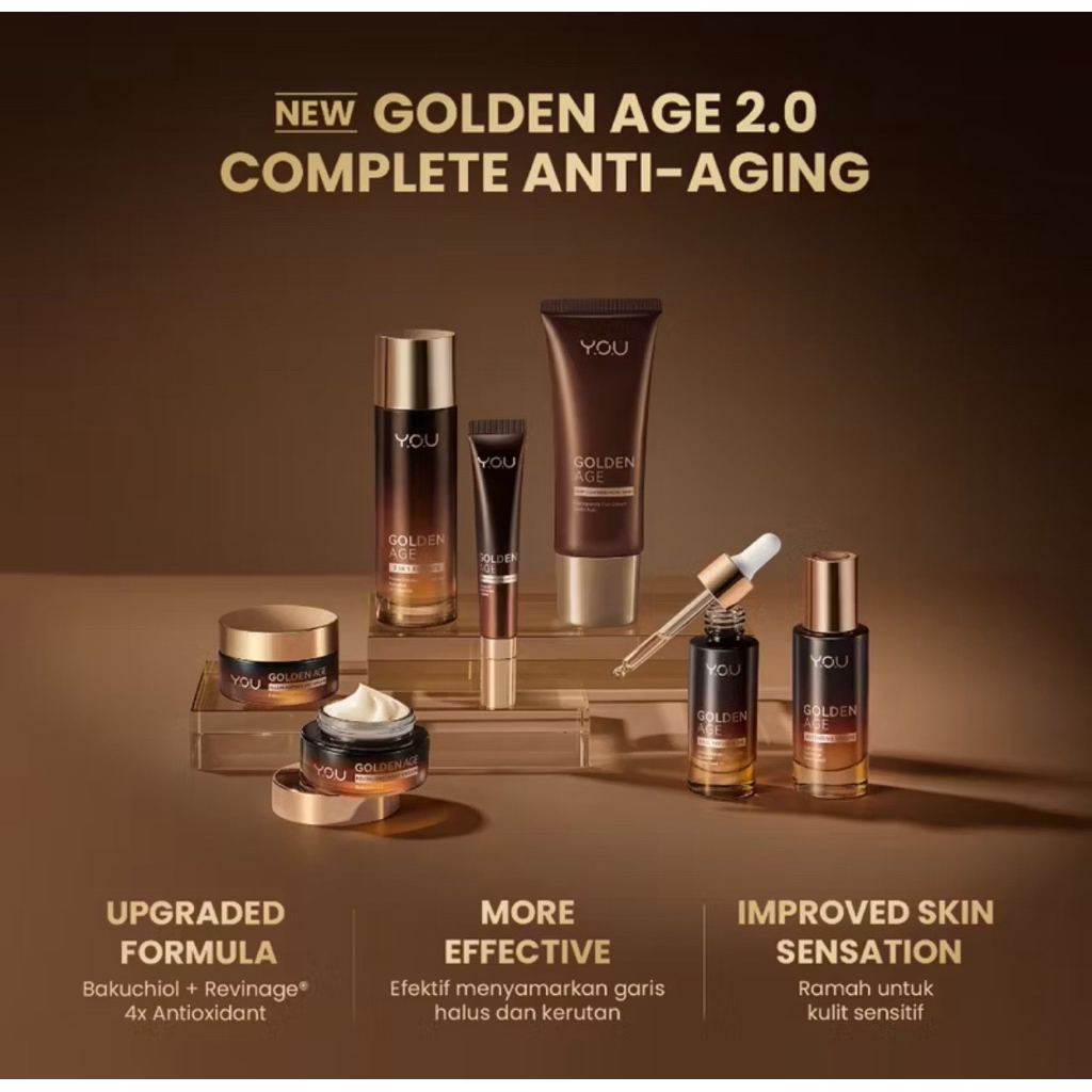 [ BISA COD | ORIGINAL ] YOU - Golden Age Day Cream & Night Cream | Pelembab Wajah Malam | Pelemba Wa