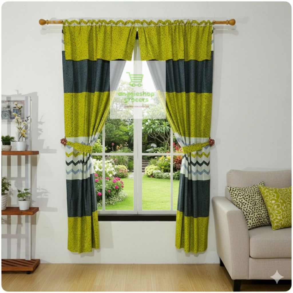 Gorden Pintu Serut Poni Gorden Rumbai Gorden Jendela Minimalis