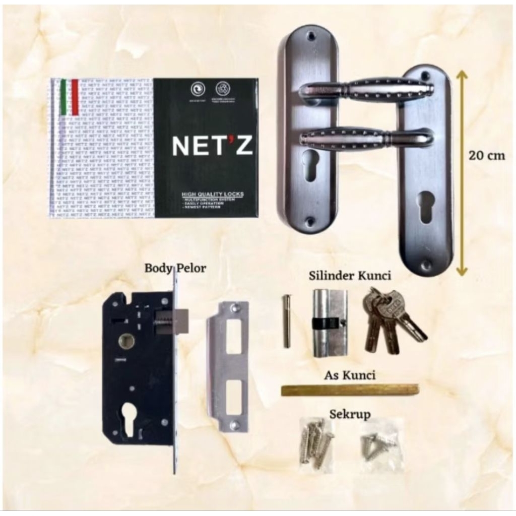 Kunci Pintu Tanggung GRT/ Kunci pintu NETZ, Bergaransi QUALITY CHECK