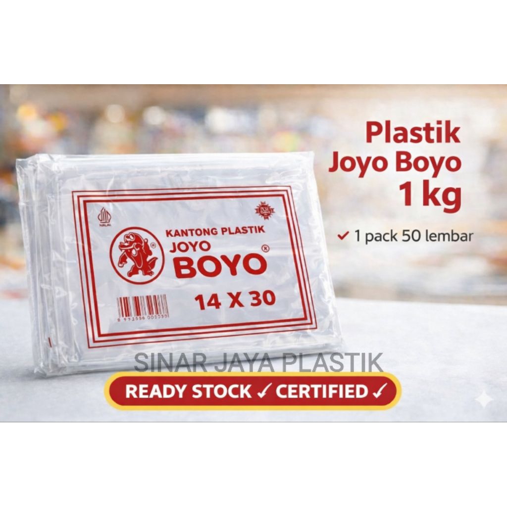 PLASTIK JOYOBOYO 1 KG / PP JOYOBOYO MERAH 14x30