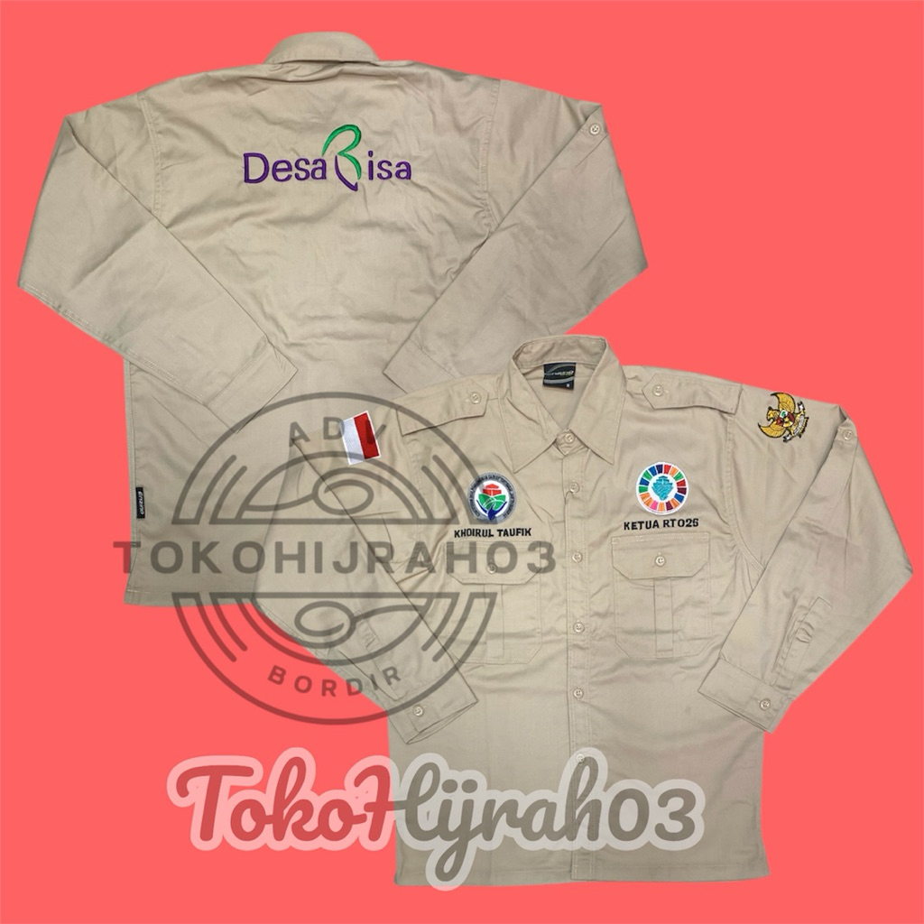 UKURAN BIG SIZE - KEMEJA PEMDES KEMEJA KEMENDES SERAGAM PEMDES SDGS DESA KEMEJA KEMENTERIAN DESA PEM