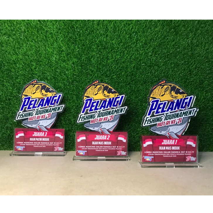 Plakat Channa Akrilik Piala Lomba Kontes Ikan