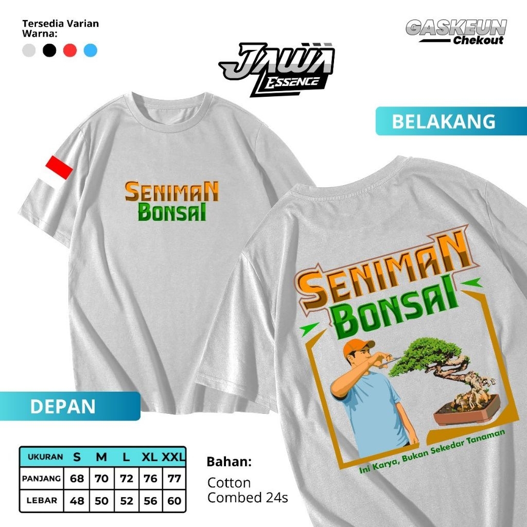 Jawa Essence | Tshirt | Kaos Distro Seniman Bonsai | Kaos Komunitas Bonsai | Kaos Pecinta Bonsai | K