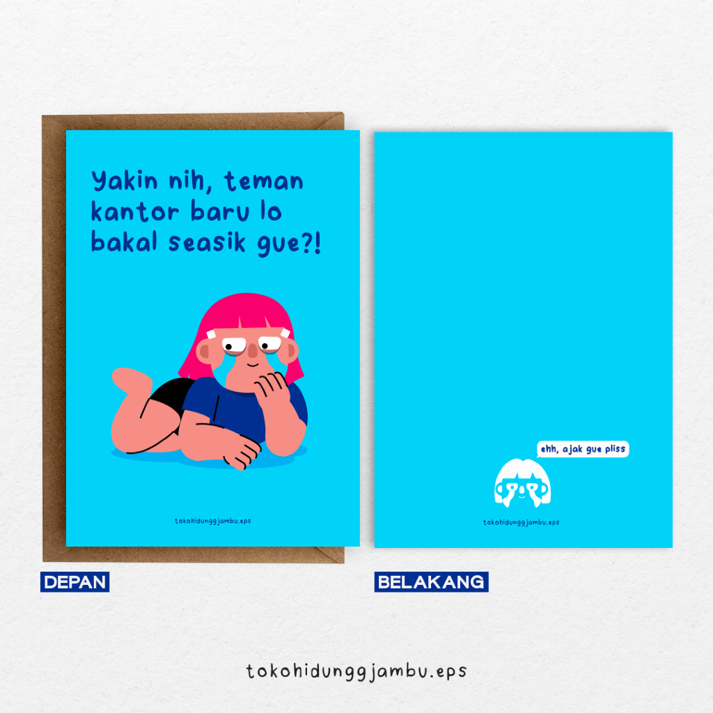 Kartu Resign Lucu l Postcard l Kartu Ucapan dan Amplop
