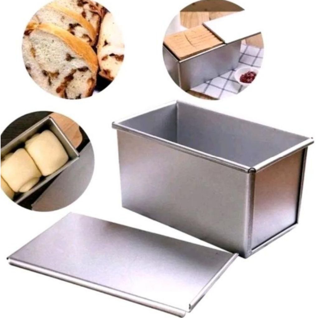 Loyang roti tawar tutup polos/ loyang Roti aluminium kitchenware- 15x12x12cm