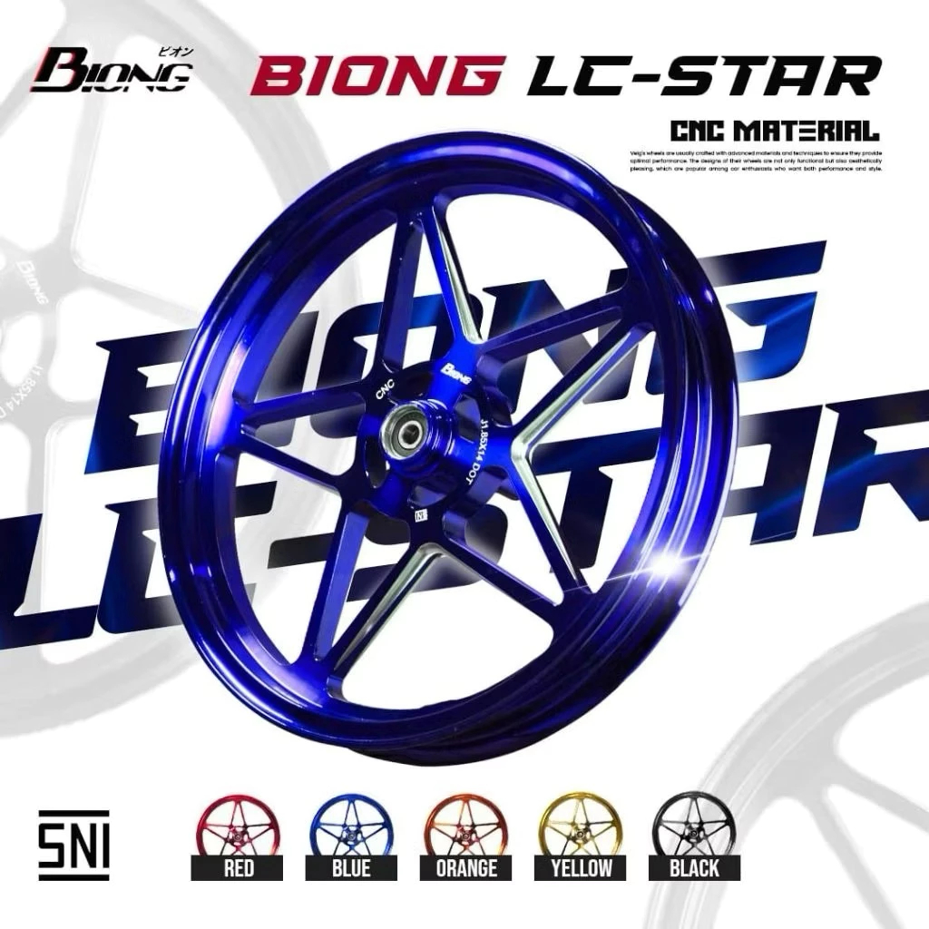 Velg Set Lc Star Depan Belakang Biong Cnc Sni Pnp Beat Vario 110 Spacy Scoopy Vario 125150 Led Vario