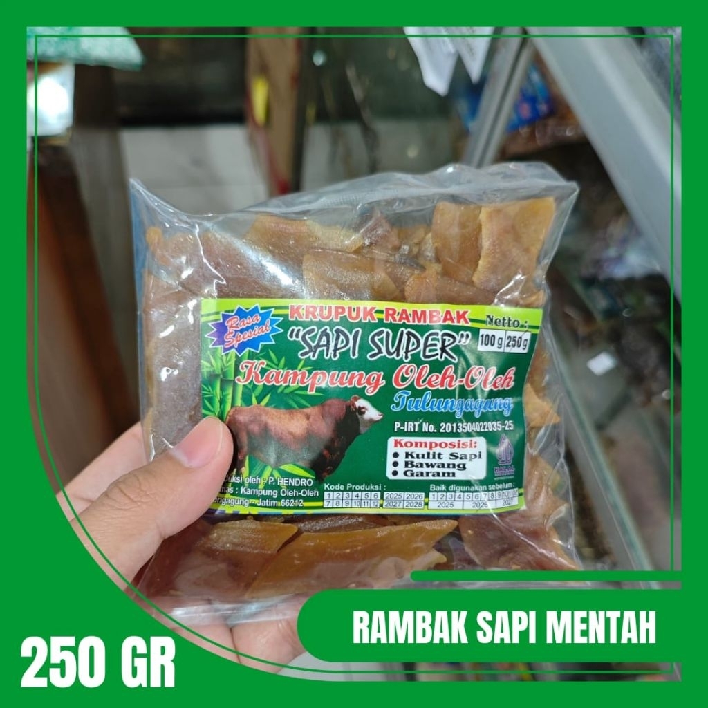Rambak Sapi Mentah 250 gram Oleh-oleh Khas Tulungagung