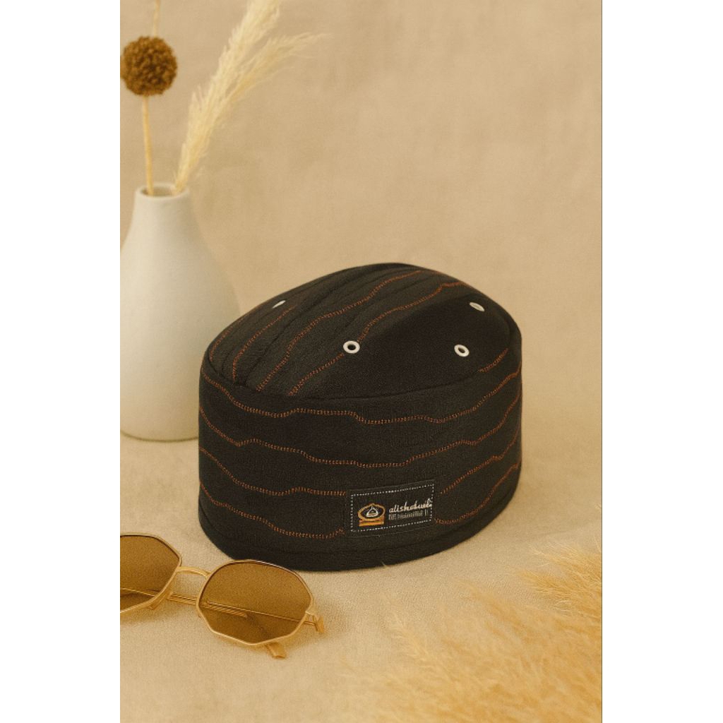 PECI/KOPIAH asagopah turki kombinasi motif salur merah