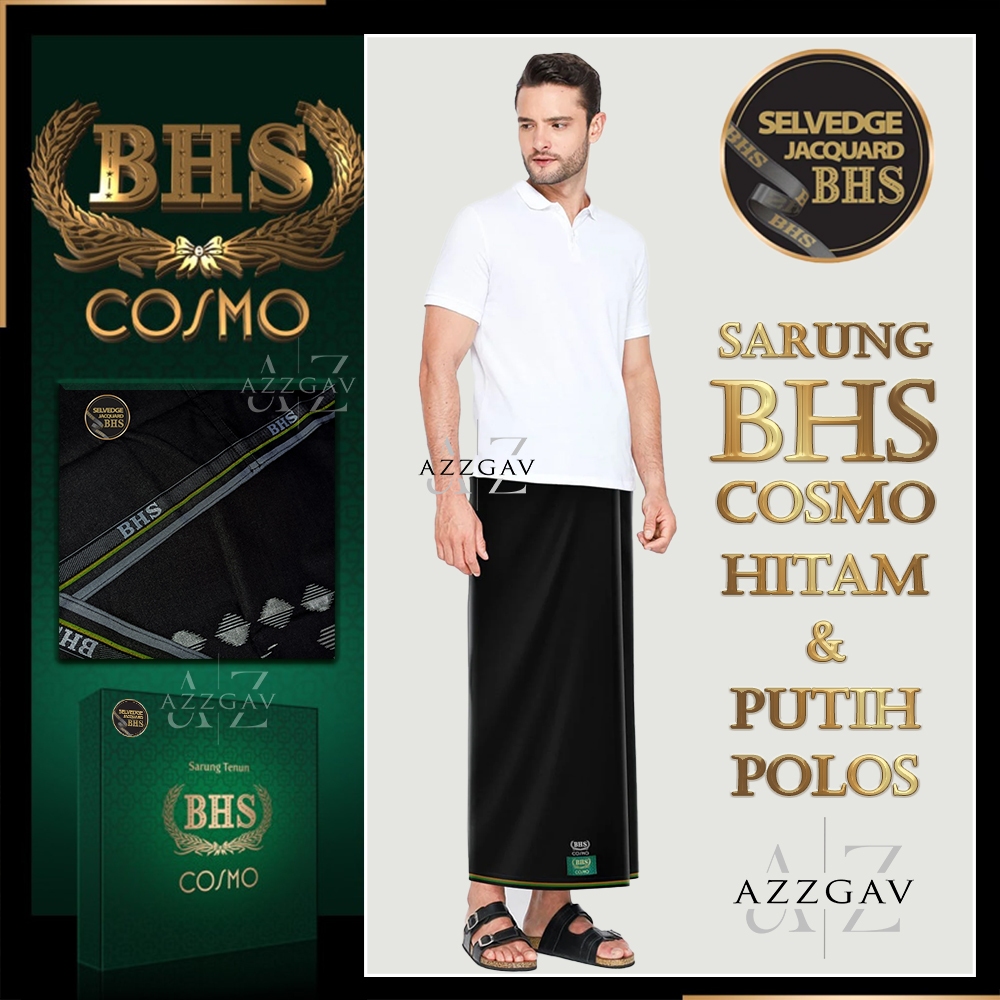 SARUNG BHS HITAM POLOS Termurah [Original 100%] | Sarung BHS HITAM GOLD, SILVER, BRONZE AFKIR