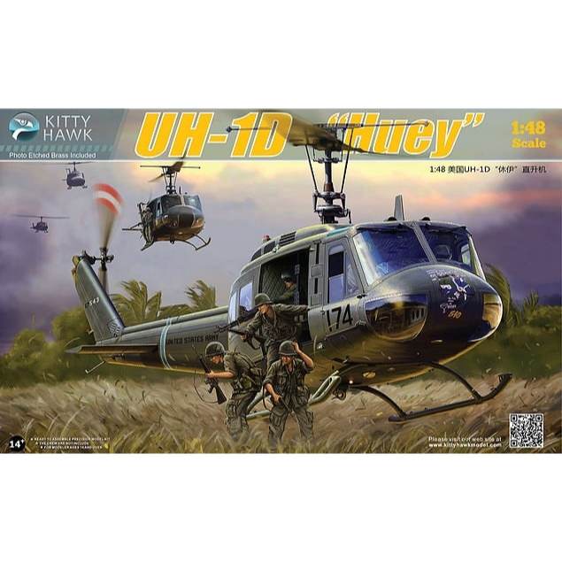 Helicopter UH-1D "Huey" Skala 1:48 Kitty Hawk