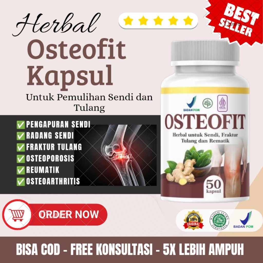 COD OSTEOFIT Vitamin Herbal Original- Untuk Nyeri Sendi & Tulang - Mendukung pemulihan Radang/Nyeri 
