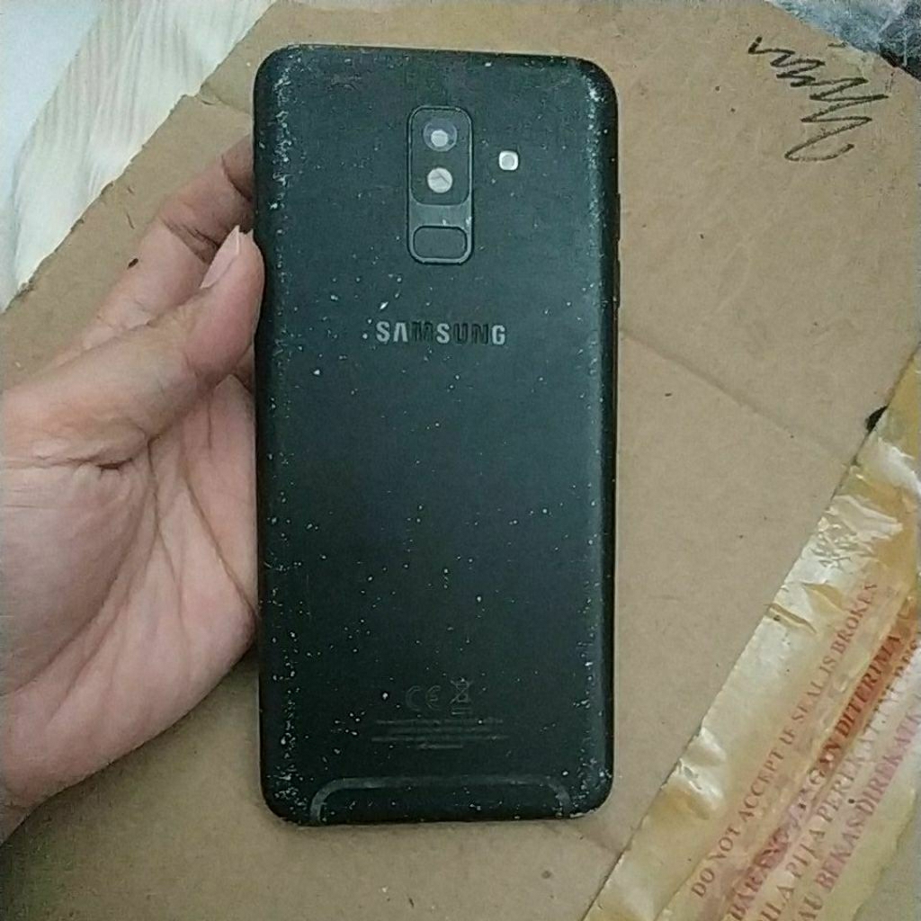 Backdoor bekas Samsung galaxy A6 Plus A605g tombol komplit kaca kamera pecah