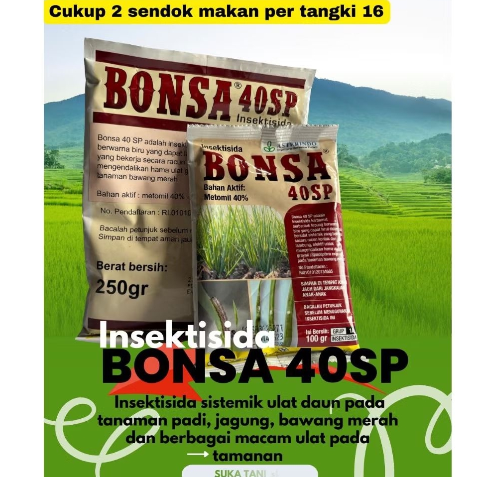 Insektisida Sistemik BONSA untuk membasmi hama Ulat pada tanaman padi dan sayuran