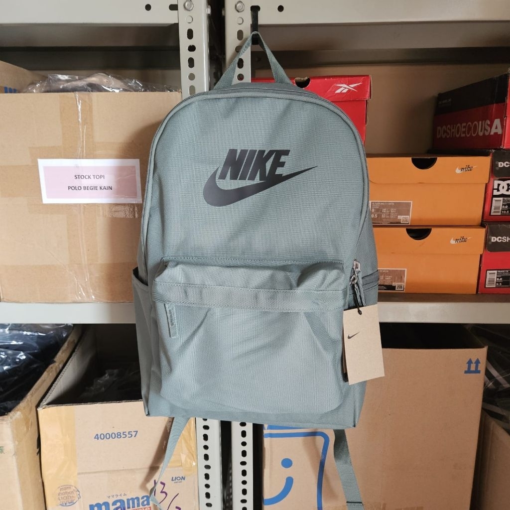 Tas Nike Heritage Backpack 25L / Tas Nike Logo Futura / Tas Nike Hitam, Green, Navy Unisex