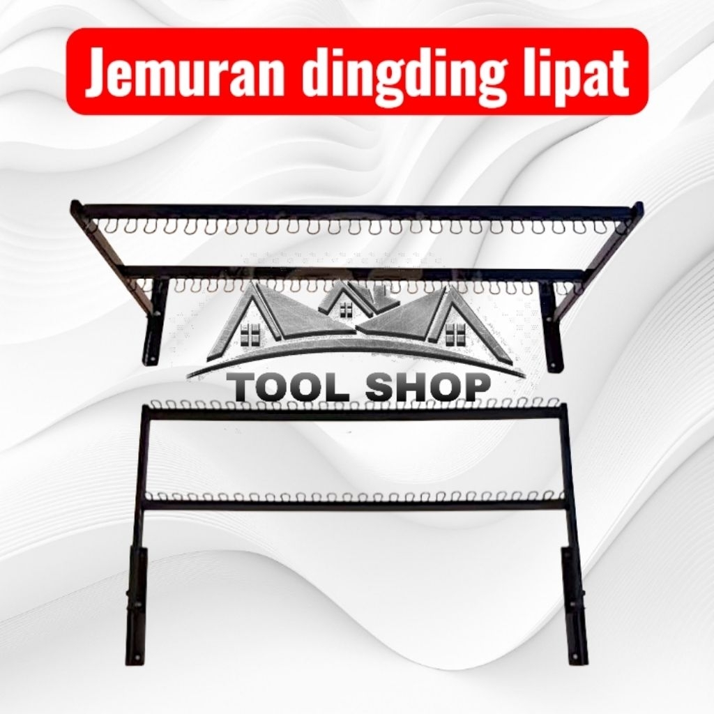 Jemuran Baju / Jemuran Dinding Lipat Ukuran 100cm