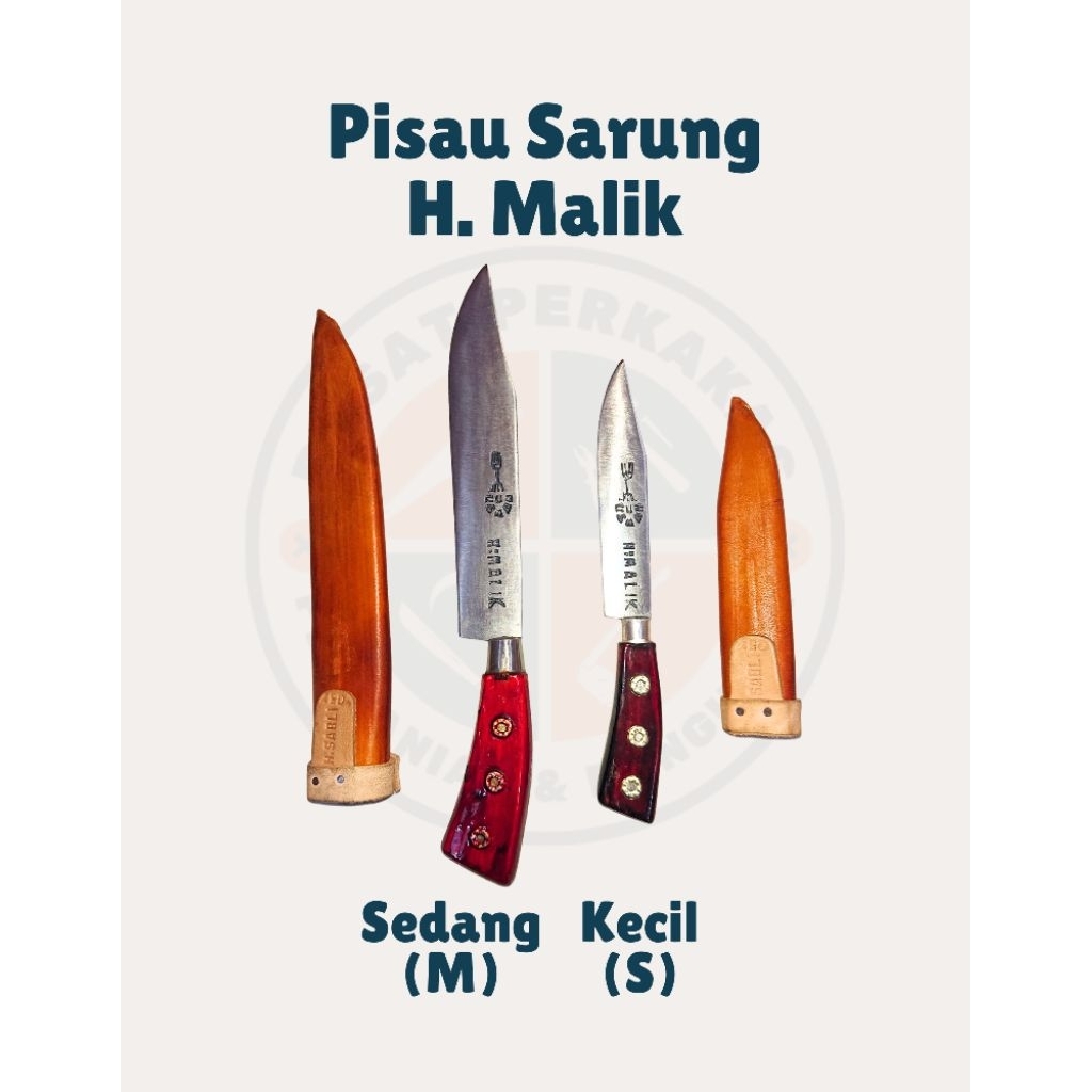 Pisau Sarung H. Malik Cap Garpu Usman - Tajam & Berkualitas 2 Ukuran