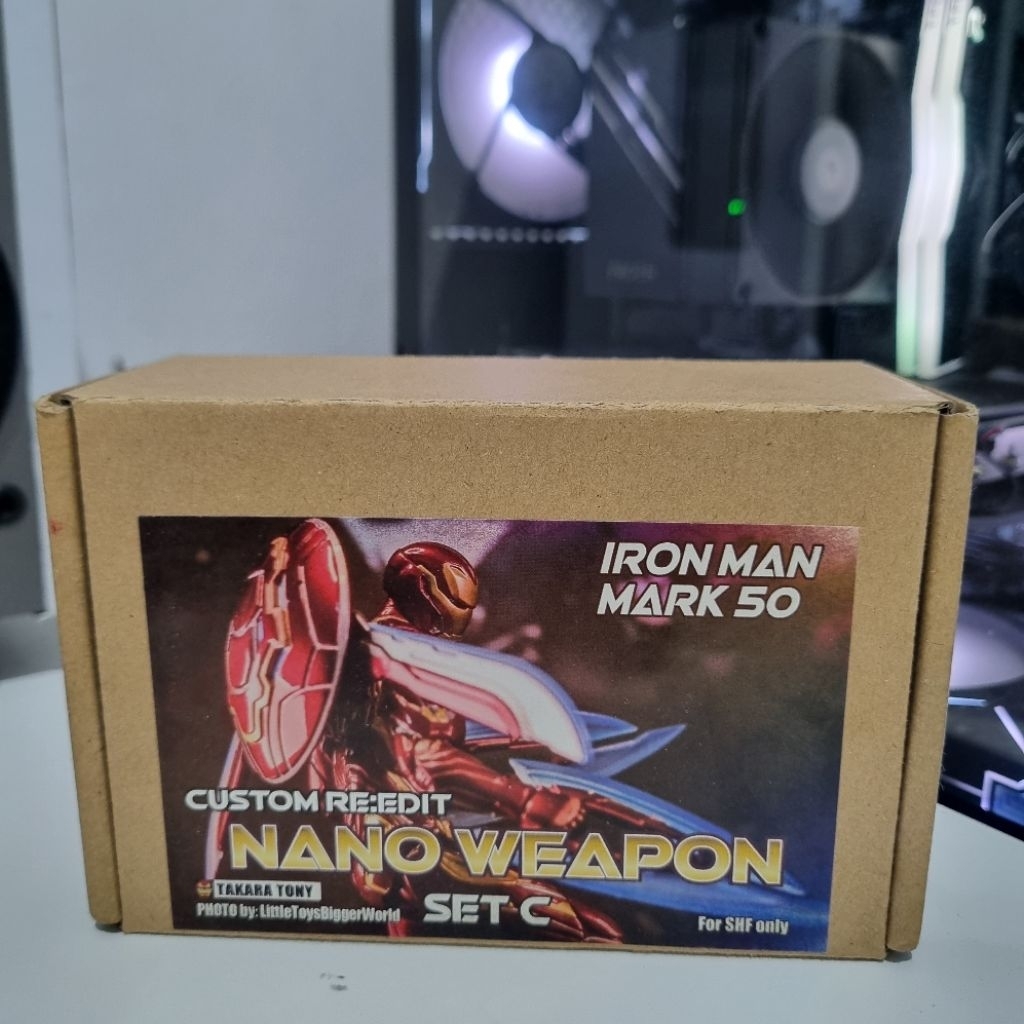 takara tony nano weapon set c shf iron man mark 50