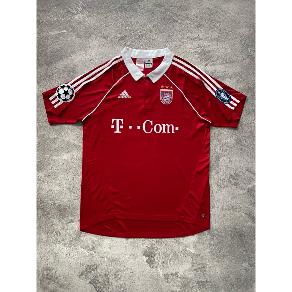 Jersey Retro Bayern Munchen 2005-06 Nns Ballack Full Patch UCL Vintage Rare