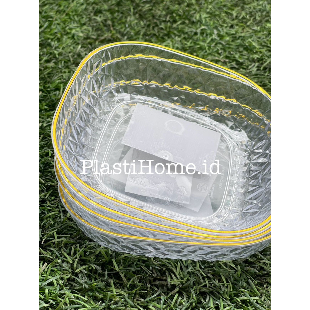 piring saji mini list gold