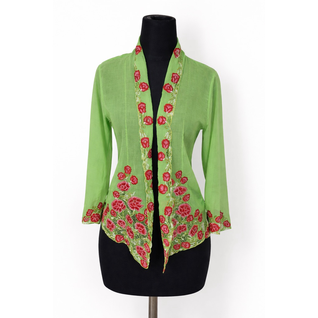 Kebaya Encim Bordir/Kebaya Bordir/Kebaya Modern/Kebaya Hijau/Kebaya Encim