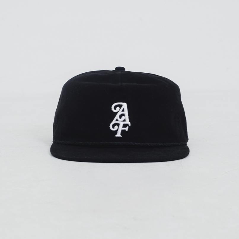 All Around Faded 5 Panel Cap Embroidery Black