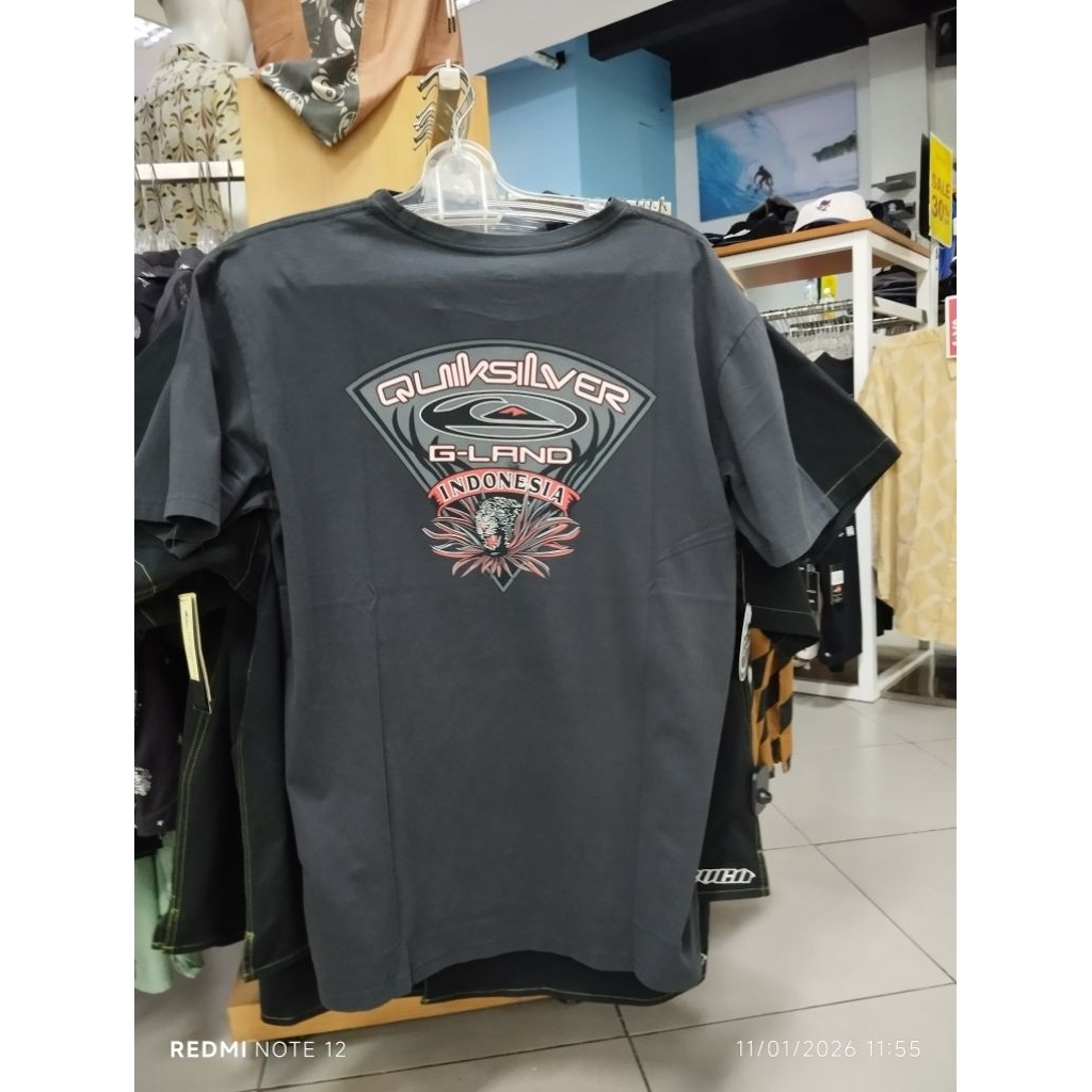 Kaos Quiksilver g-land Shield tee washed black original