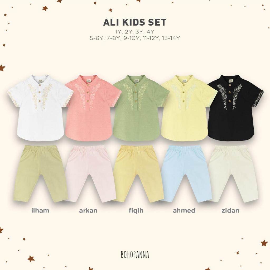 Oobabypku BOHOPANNA - RAYA COLLECTION - ALI KIDS SET - SETELAN ANAK LAKI LAKI - BAJU KOKO ANAK Lebar