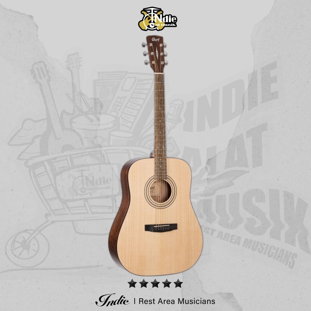 Gitar Akustik Cort Earth 60 OP Solid Top
