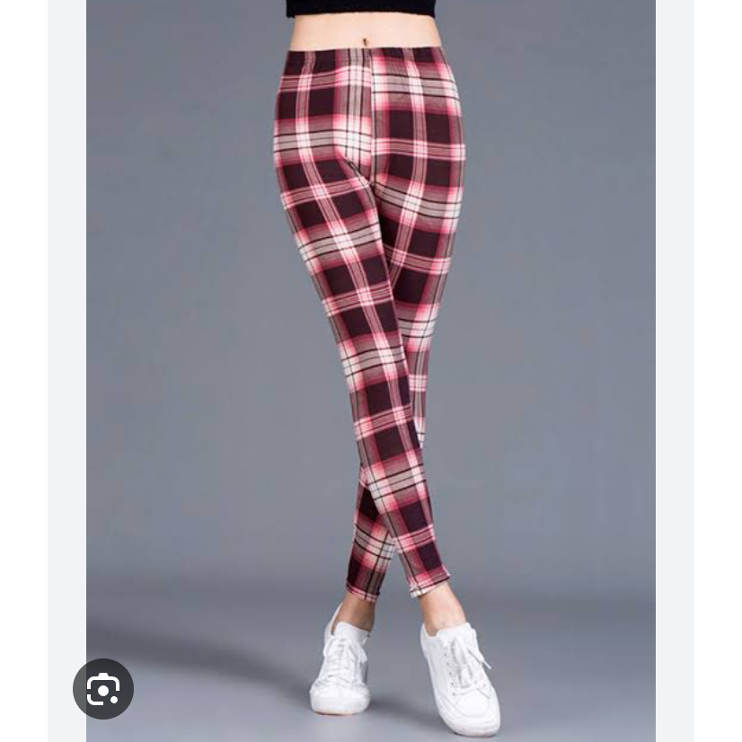 Legging Premium Motif Kotak-Kotak | Legging panjang wanita Jumbo