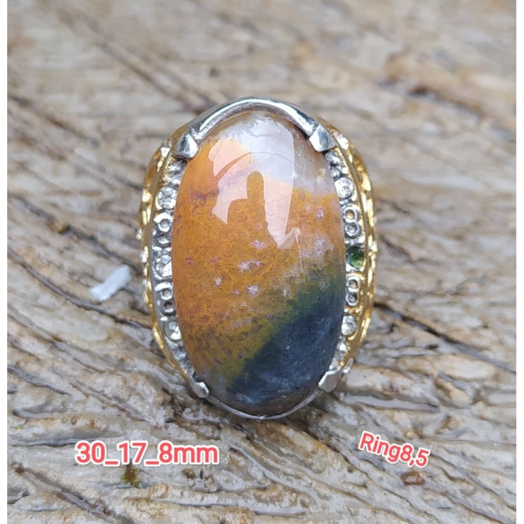 batu akik cincin pancawarna garut clasik galian Darson berkualitas HQ