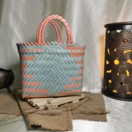 TAS LURIK ANYAMAN UKURAN KECIL | TAS KERANJANG ANYAMAN | TAS BELANJA TAS JADUL